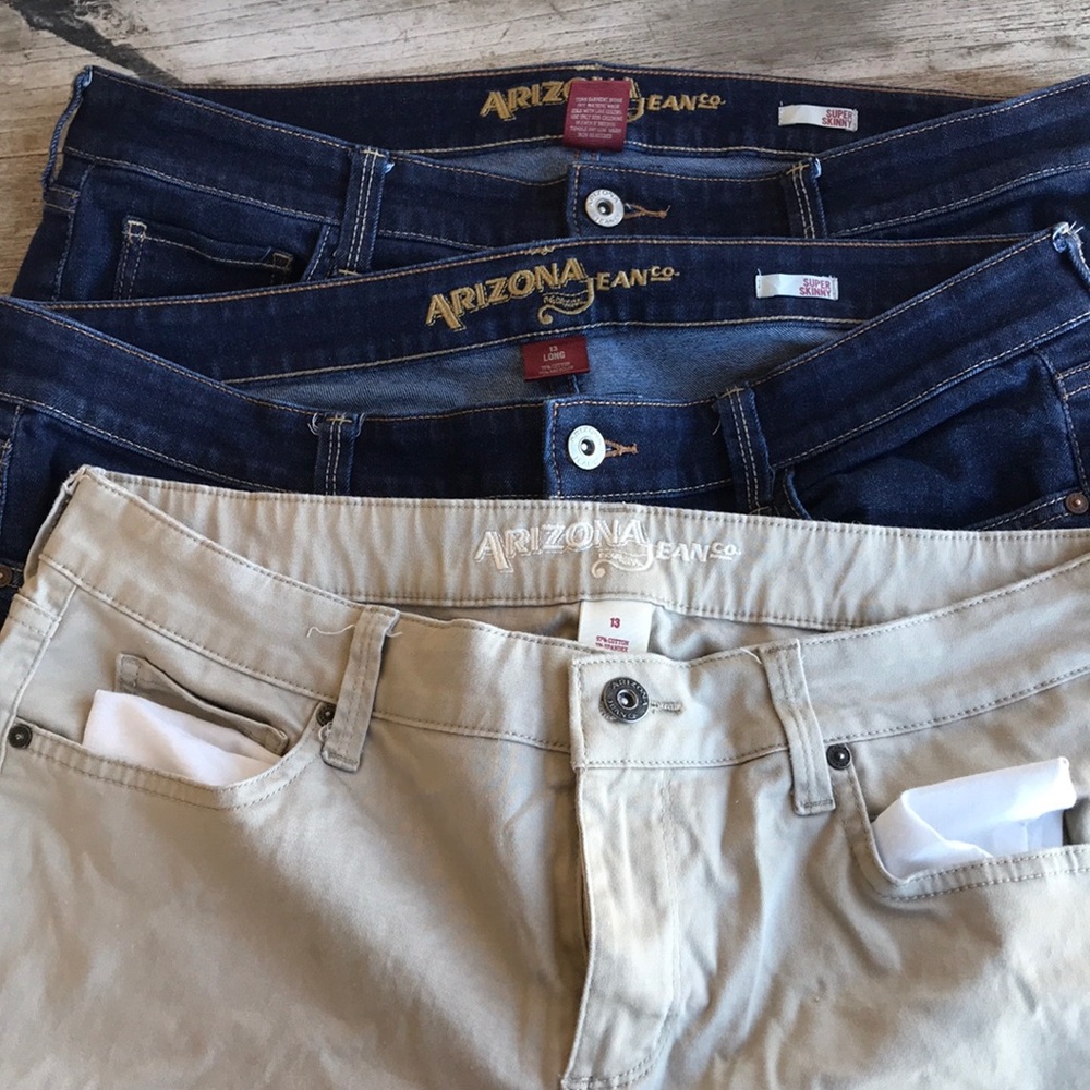 Arizona Blue and Beige Jeans